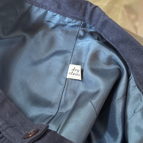 Pendleton Skirt Women's 14 Navy Blue 100% Wool Made In USA - Picture 10 of 11